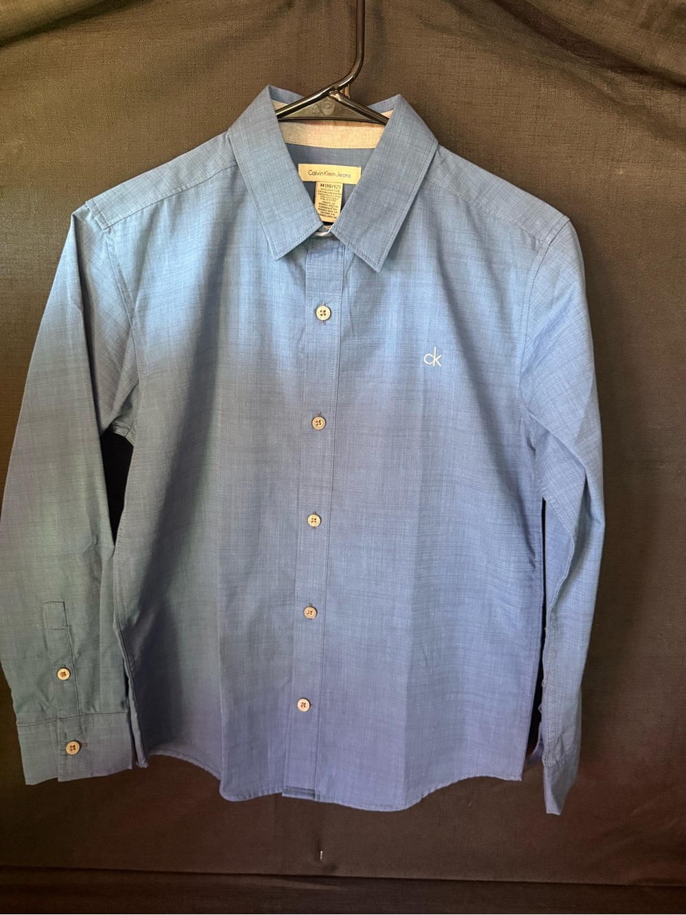 Calvin Klein Jeans Light Blue Men's Button-Down Dress Shirt